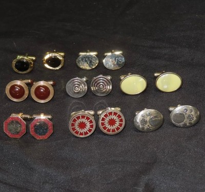 LOT of 8 PAIRS Vintage/Antique T-BAR/TOGGLE Style Cufflinks