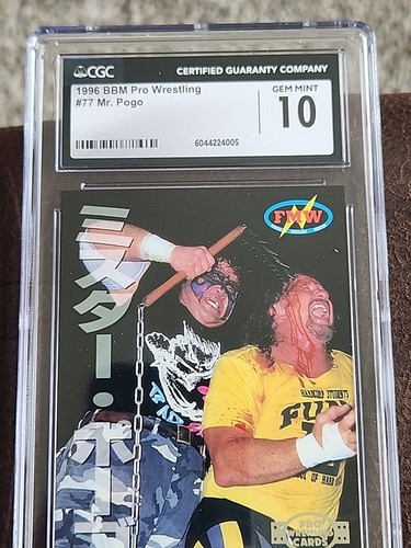 1996 BBM Mr Pogo CGC 10 Pro Wrestling FMW NJPW NXT WWE WWF AEW FUNK - Picture 3 of 9