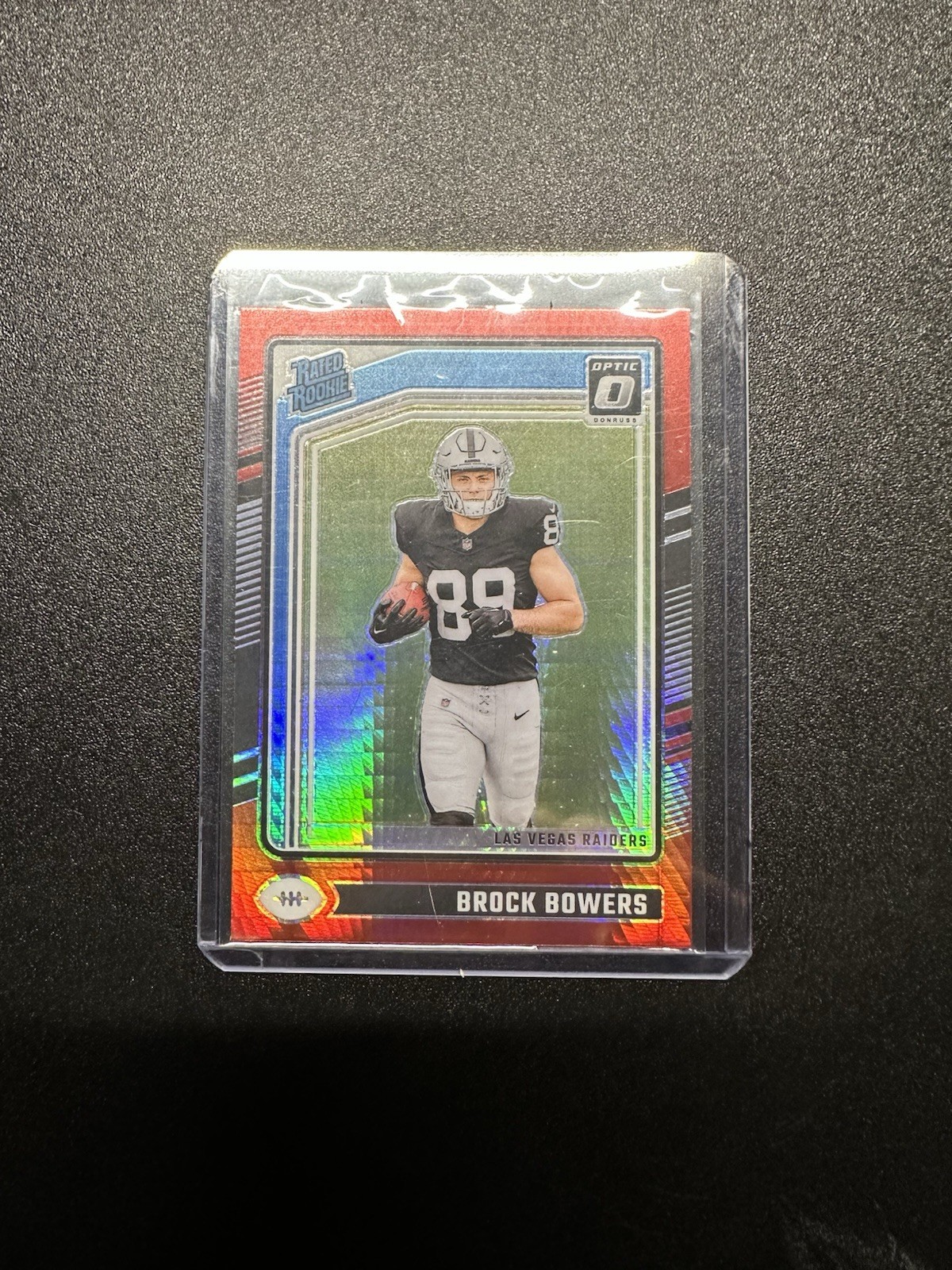 2024 Panini Donruss Optic - Rated Rookie Brock Bowers #215 Red Hyper Prizm (RC)