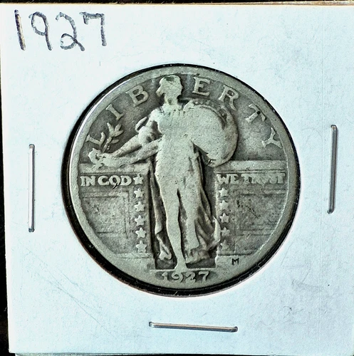 1927-P Standing Liberty Quarter 90% Silver Strong Fine+ Features 25C