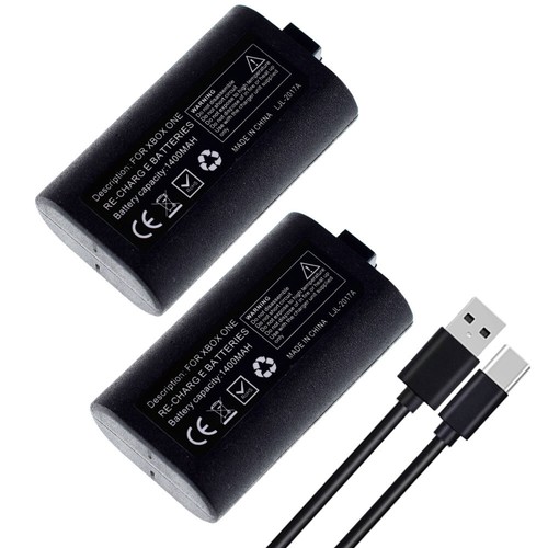 Rechargeable Battery 2 Pack For XBox Series X/S Controller & USB-C Charger Cable - Picture 2 of 11