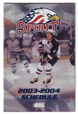 2003-04 Saginaw Spirit OHL Hockey Schedule !!! Pepsi
