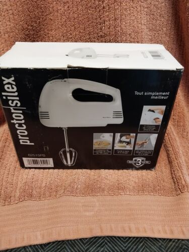 Proctor Silex 62509R 5-Speed Hand Mixer, White, Brand New In Original Box - Afbeelding 1 van 1