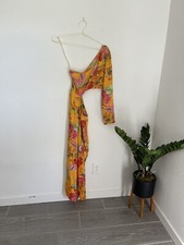 NWT Farm Rio x Anthropologie Single-Shoulder Printed Maxi Dress Sz XS