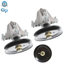 For Troy Bilt Tb42 Pony Bronco 2pcs Spindle Assembly W/Pulley Bolt Tb42 7-Speed