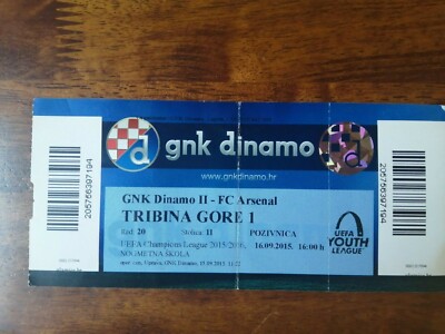 Football ticket UEFA Youth League GNK Dinamo Youth - FC Arsenal Youth