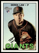 2016 Topps Heritage High Number Derek Law #697 RC San Francisco Giants