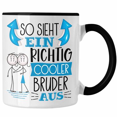 Trendation - Bruder Tasse Geschenk So Sieht Ein RIchtig Cooler Bruder Aus Gesche