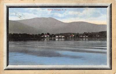 Melvin Village New Hampshire Waterfront View Of Village Antique