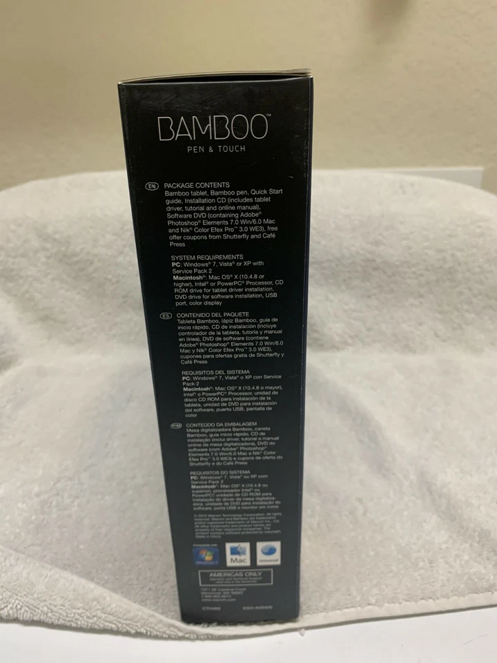 Paquete de bolígrafo de bambú y tableta de arte táctil Wacom CTH460 USB diseño gráfico dibujo Foto 3 de 3