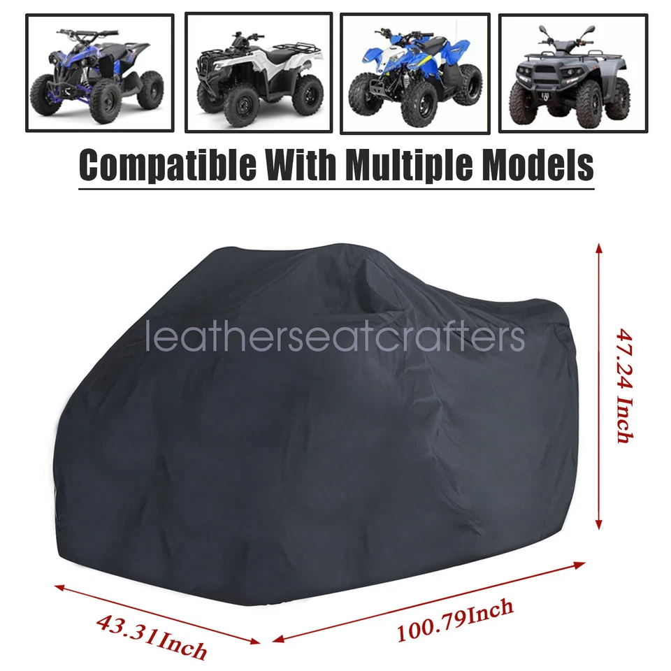XXXL Cubierta ATV Resistente 4 Ruedas Cuádruple Cubierta Todas las Temporadas Exterior Protección UV Foto 2 de 4