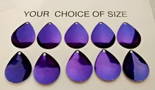 10, sz #00 thru 8 colorado smooth  CANDY PURPLE BOTH SIDES SPINNER BLADES, Musky