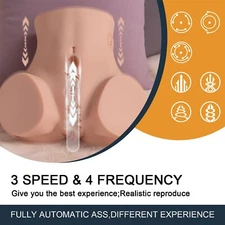 Lifelike Sex Toy Realistic Automatic TelescopingSoft Big Hip Tight Pussy for Men