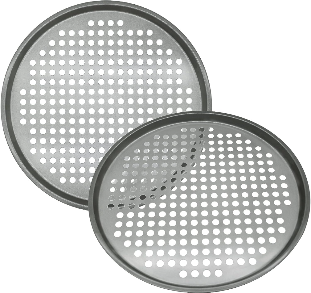 AWTBDP 12 Inch Pizza Pan for Oven Set of 2, Non-Stick