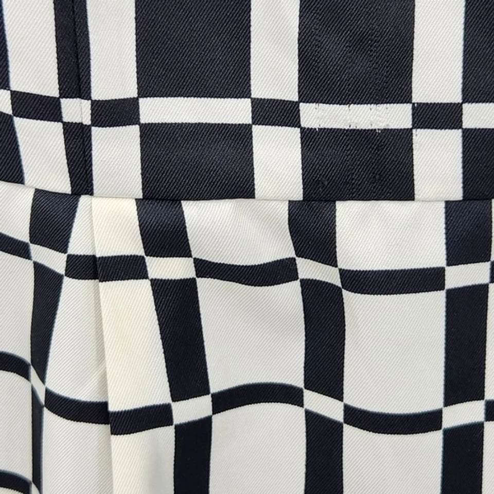 Vestido Vaina Banana Republic Talla 14 Negro Blanco Cuadros Hasta la Rodilla Oficina Trabajo Foto 3 de 4