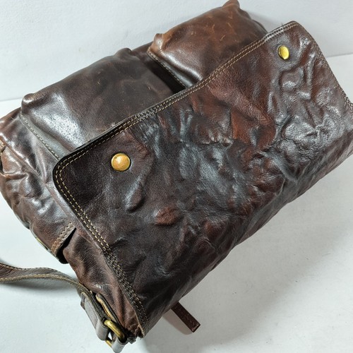 ROWALLAN Leather Satchel Messenger Bag Crossbody Logo Tote Shoulder Vintage - Picture 17 of 24