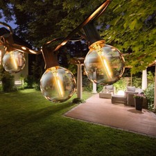 Rovlak Guirlande Lumineuse Jardin Fête 16 Ampoules Déco Extérieur Blanc Chaud