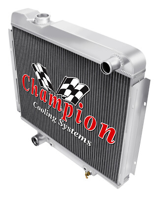 JR Champion 4 Row All Aluminum Radiator for 1965 1966 Ford Galaxie 500 V8 Engine