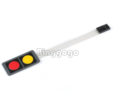 1Stks 12V 1x2 2 Key Matrix Membrane Switch Keypad Keyboard 40x20x0.8mm