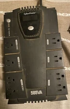 Cyberpower 8 Outlet LCD  CP585LCD UPS Uninterruptible Power Supply 585VA
