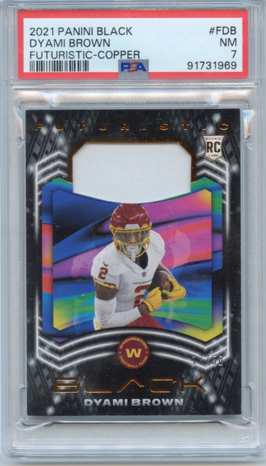 Dyami Brown Panini Black Futuristic #FDB Copper