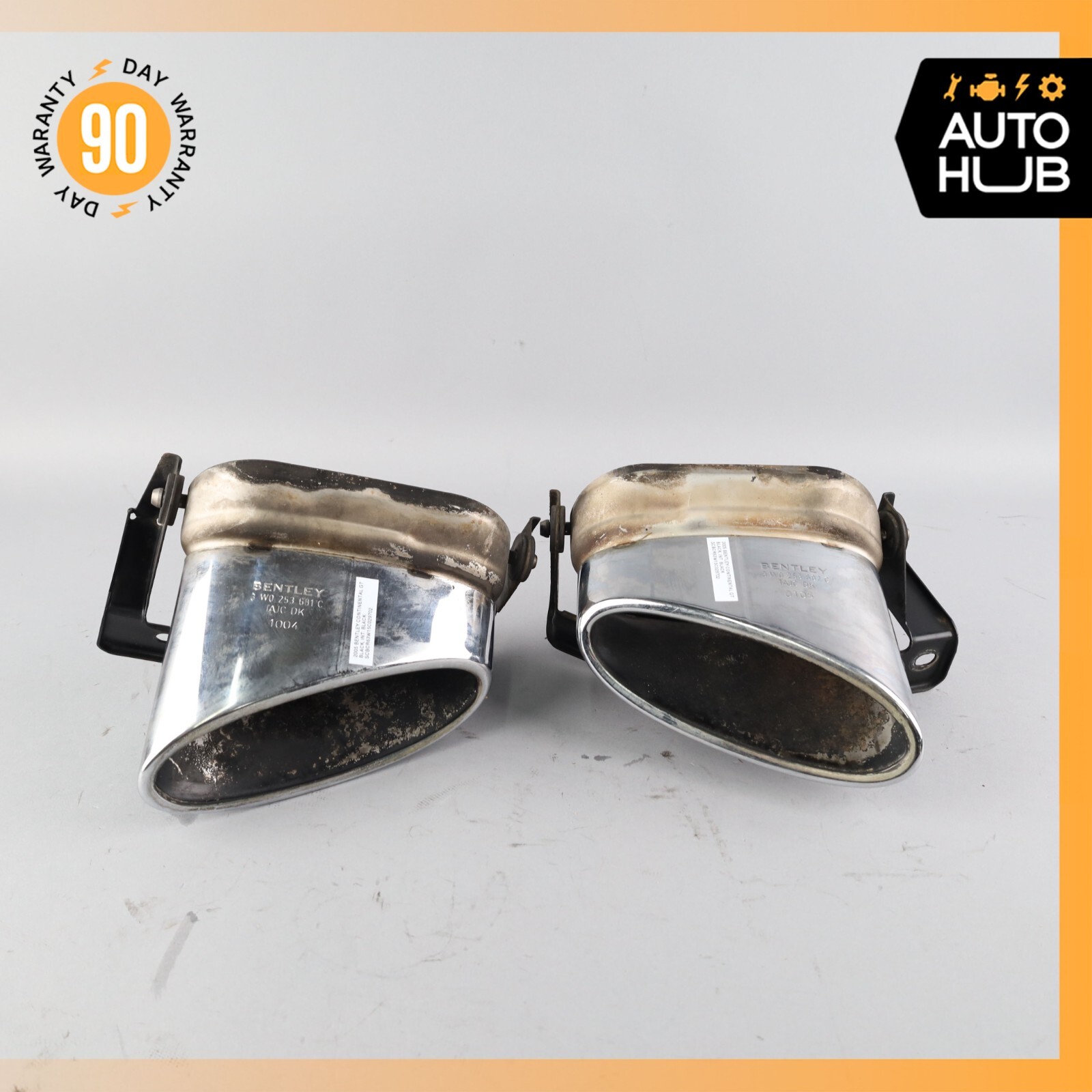 Bentley Continental GT GTC Exhaust Muffler Tips Left and Right Set OEM