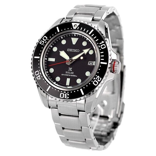 SEIKO Prospex SBDJ051 Black Face Solar Diver 200 Stainless SEIKO Prospex SBDJ051 Black Face Solar Diver 200 Stainless