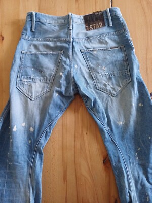 Nr.275 G Star Arc Vintage Loose Tapered W31 L34 Hellblau Reißverschluss...