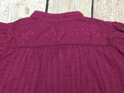 Anthropologie Pilcro Relaxed Cotton Embroidered Button Shirts-Women's Petite M - Picture 7 of 10