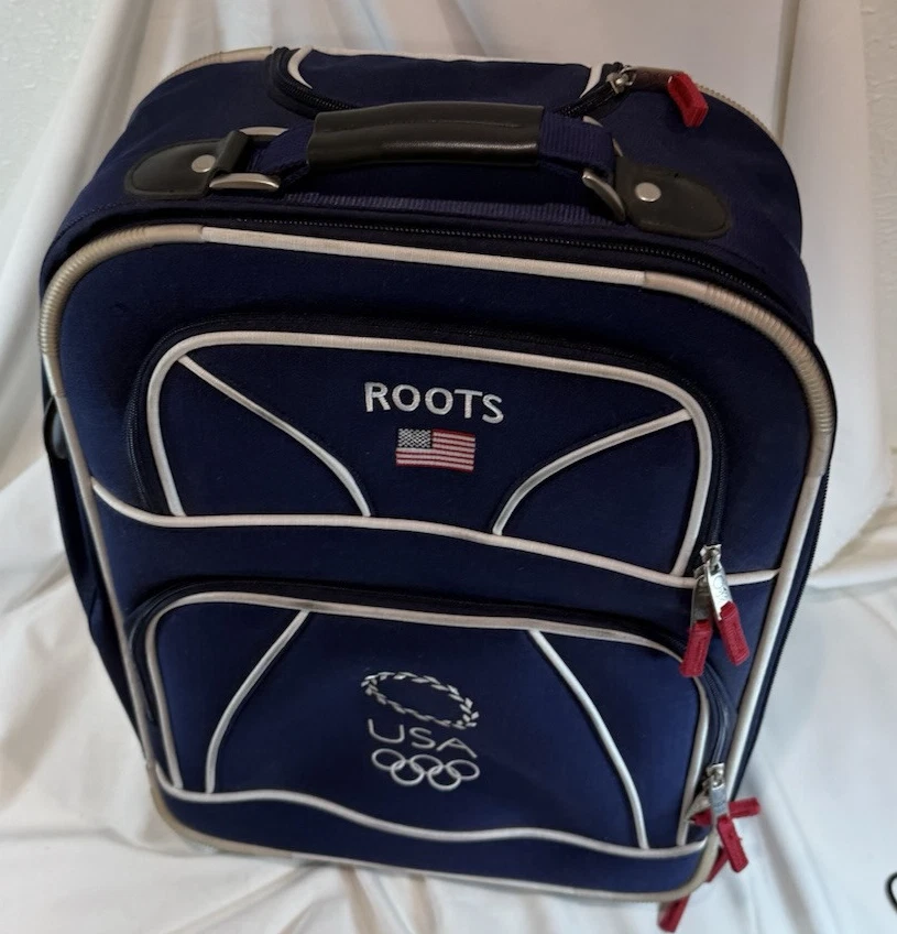 Roots Team USA Olympic Roller Carry On Bag Athens Olympics 2004 Luggage Suitcase - Image 2 of 4