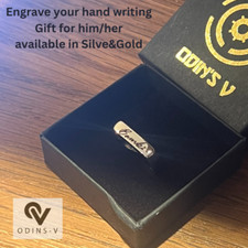 Personalised Ring, Custom Engraved Stainless Steel Ring, Name, Date Gift