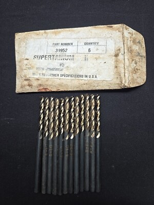 Supertanium II Jobber Drill Bit #5, Lot Of 12 New, Fast Shipping.
