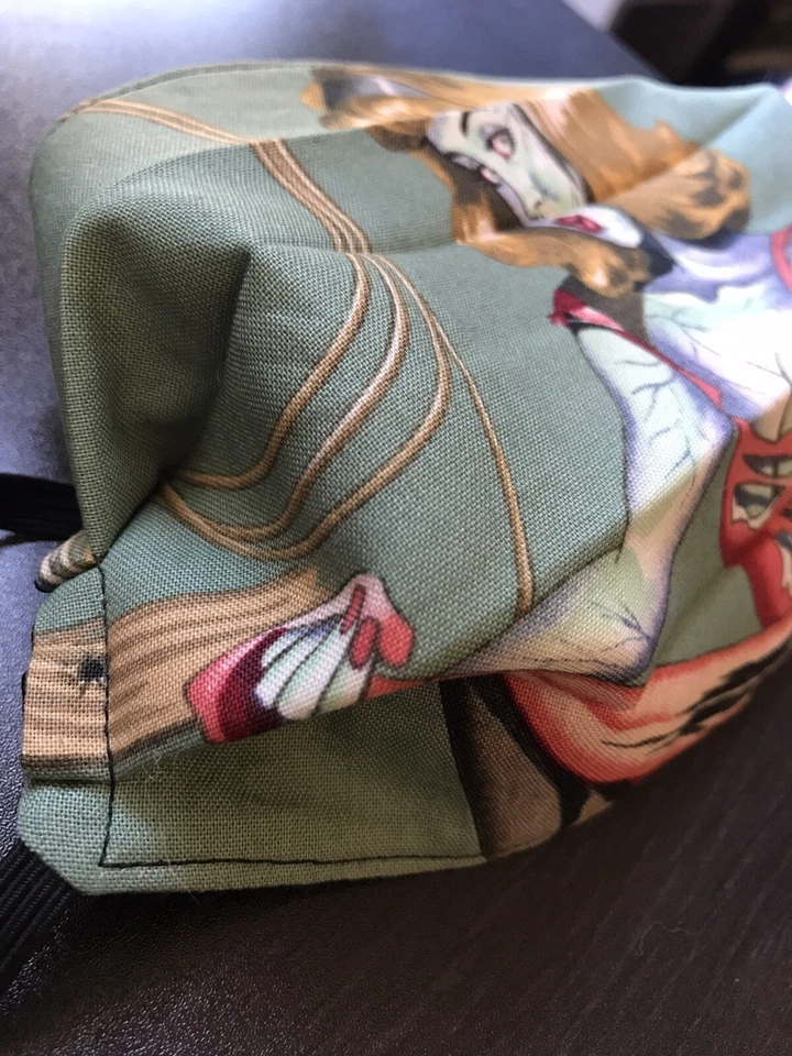 ALEXANDER HENRY BEAUTY HANDMADE TRIPLE LAYERS COTTON/POLYESTER MASK - WASHABLE - Image 4 of 4