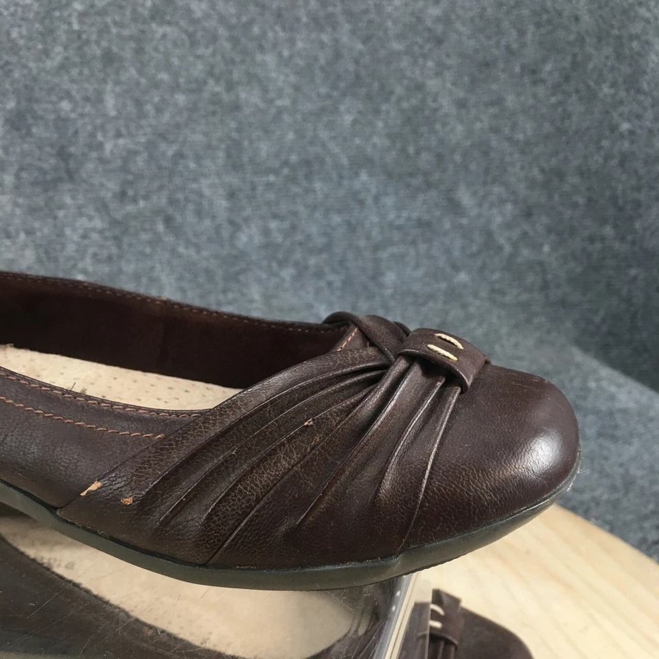 Zapatos planos de ballet Sonoma para mujer 7,5 M informales cómodos sin cordones marrón imitación cuero Foto 4 de 4