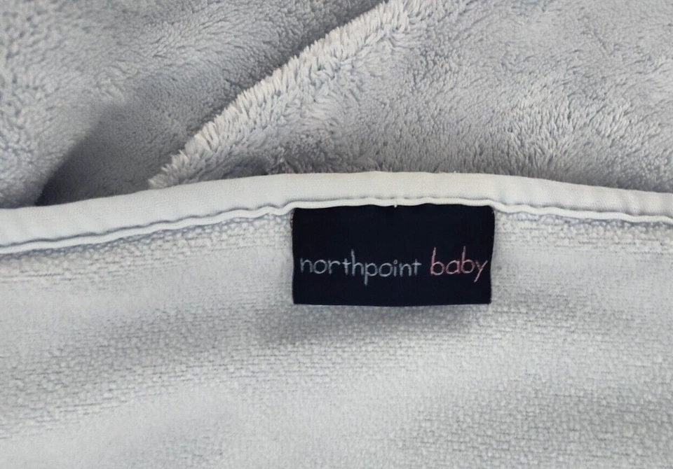 Northpoint Baby Blue Sleeping Bear Blanket Stars Cloud Soft htf Lovey - Image 3 of 3