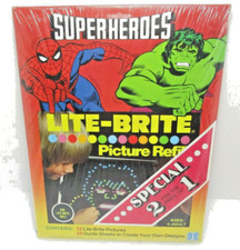 1980 LITE BRITE SUPER FRIENDS / HEROES REFILL SEALED 24 SHEETS 