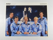 Vintage NASA Photo Print "Crew of Eleventh Space Shuttle 41-C" 8 x 10 Picture