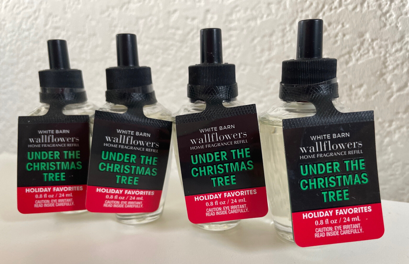 White Barn Bath & Body Works Wallflower Refill Set of 4 UNDER THE CHRISTMAS TREE-image
