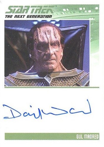 Star Trek Inflexions TNG Style David Warner As Gul Madred Autograph ...