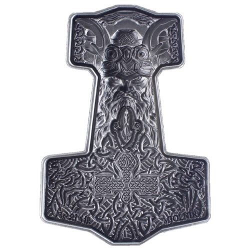 Mythos MJOLNIR Limited 美品中古 Mjolnir Thor's Hammer 2 Oz Pure Silver Antique Finish