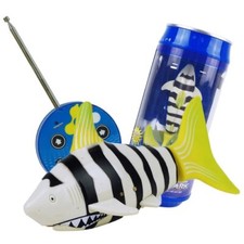 Remote Control RC Micro SHARK Robo Fish MINI SHARK Aquarium Toy -STRIPE-