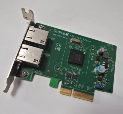  Supermicro AOC-SGP-I2 2-Port 1GbE Network Interface Adapter Card Low Profile