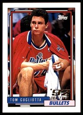 Tom Gugliotta 1992-93 Topps Crown Bullets #WB1 Bullets NBA READ FREE SHIPPING