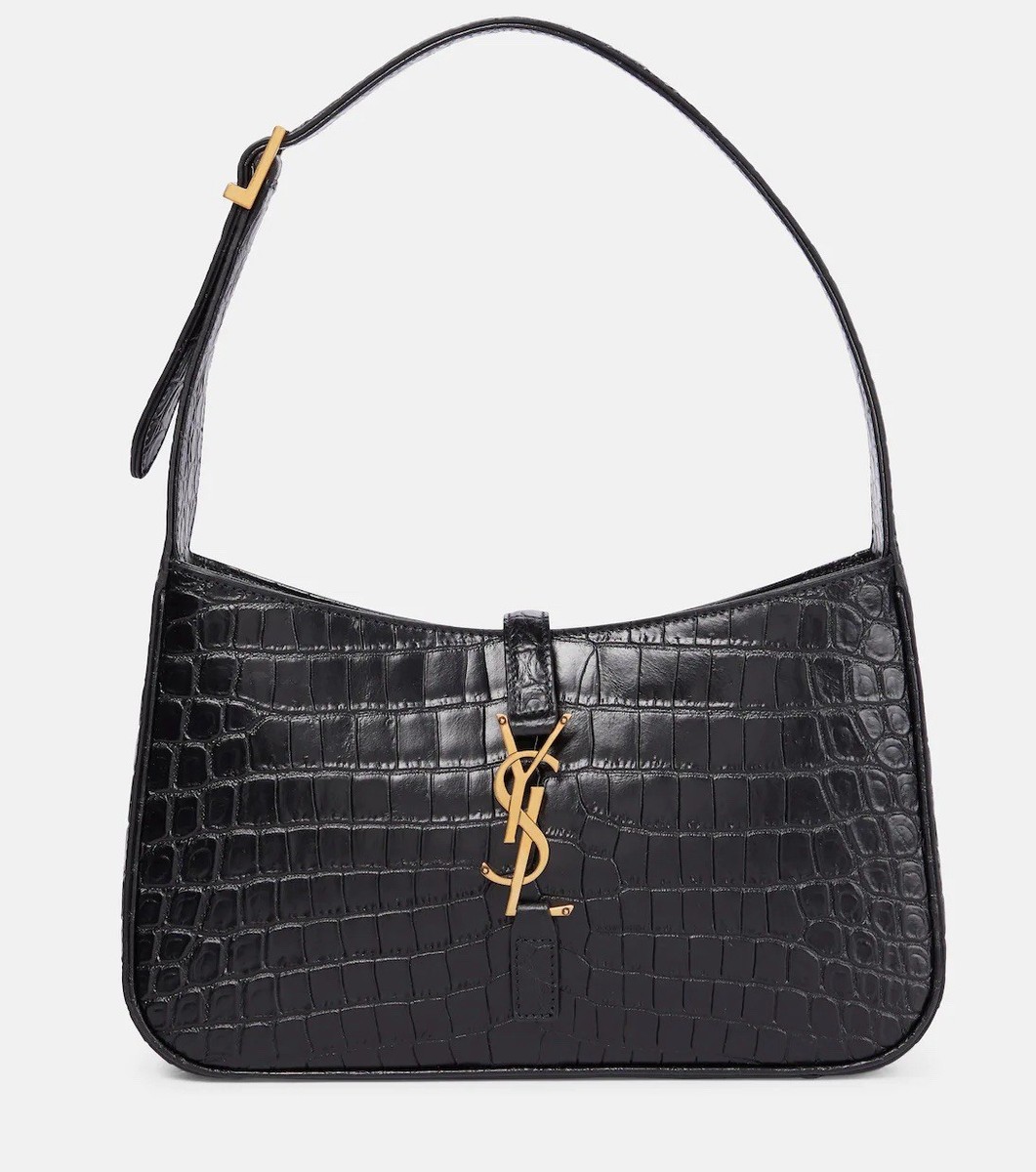 【関税&送料込み】Saint Laurent Le 5 A 7 Saint Laurent Le 5 À 7 Hobo Bag Black Leather for sale