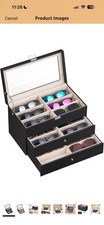 18 Slot Eyeglass/Sunglasses Storage Box, 3 Layers, REDUCED PRICE FREE SHIPPING