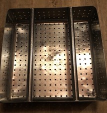 Large Stainless Steel Basket Square Box Strainer 17 X 17 Double Handle