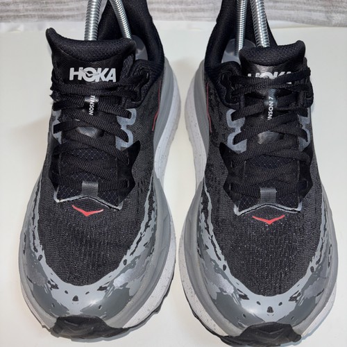 Hoka Men’s 8 D one one Stinson 7 Shoes Trail Running Sneaker Black Gray EUC!! - Picture 4 of 16