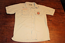 Boy Scouts of America BSA Men's Shirt Tan Medium 100 Supplex Nylon Sewn Patches