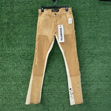 Valabasas Stacked Flare Jeans 30 x 34 Commander Cargo Realtree Camo Skinny Tan