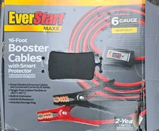 EVERSTART MAXX 16 FOOT BOOSTER CABLES  6 GAUGE NEW IN OPEN BOX